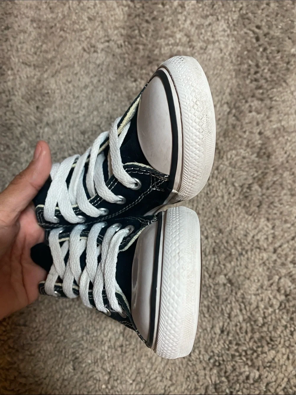 Converse Chuck Taylor Kids Black and White High-Top Sneakers size 8